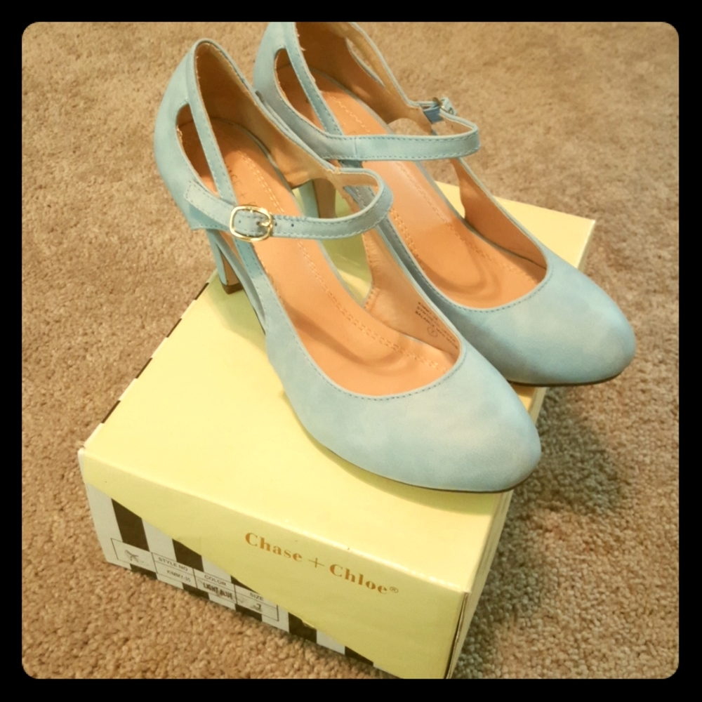 Light blue heels